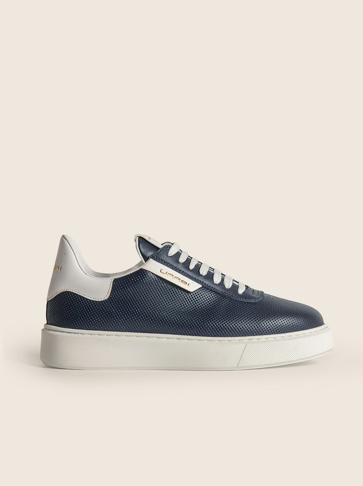 Sneaker GLAAD G4 en piel flor azul marino, vista lateral